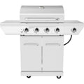 4-Burner Propane Gas Grill in  Steel with Side Burner