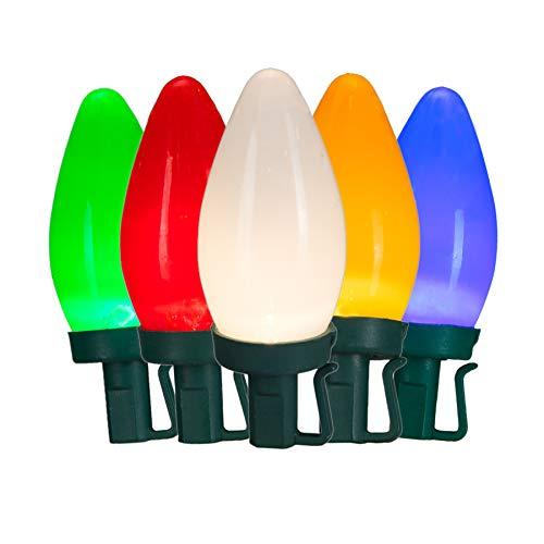 GE Energy Smart 100-Count 66-ft Cotant Warm White Multicolor C9 LED Plug-Insn Christmas String Lights Energy Star