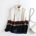 spring button up office blouse