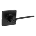 LadMatte Black Contemporary Square Privacy Bed/Bath Door Lever
