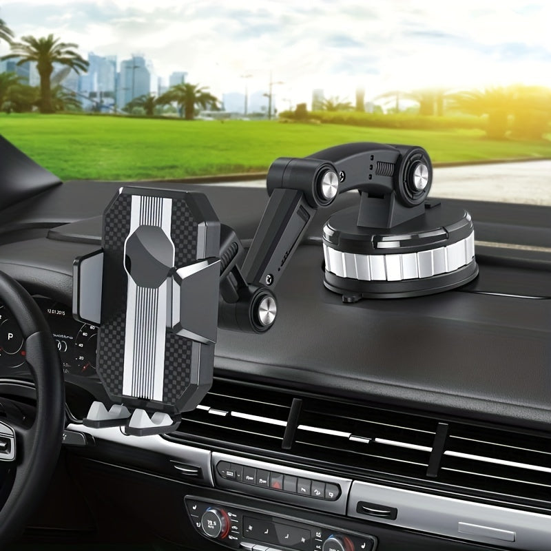 Multifunctional Mobile Phone Holder 360 Retractable Rotary Adjustment Universal Car Phone Bracket Fixed Shockproof Mobile Stand Big Support LarTruck Interior Washable Strong Sticky Gel Pad