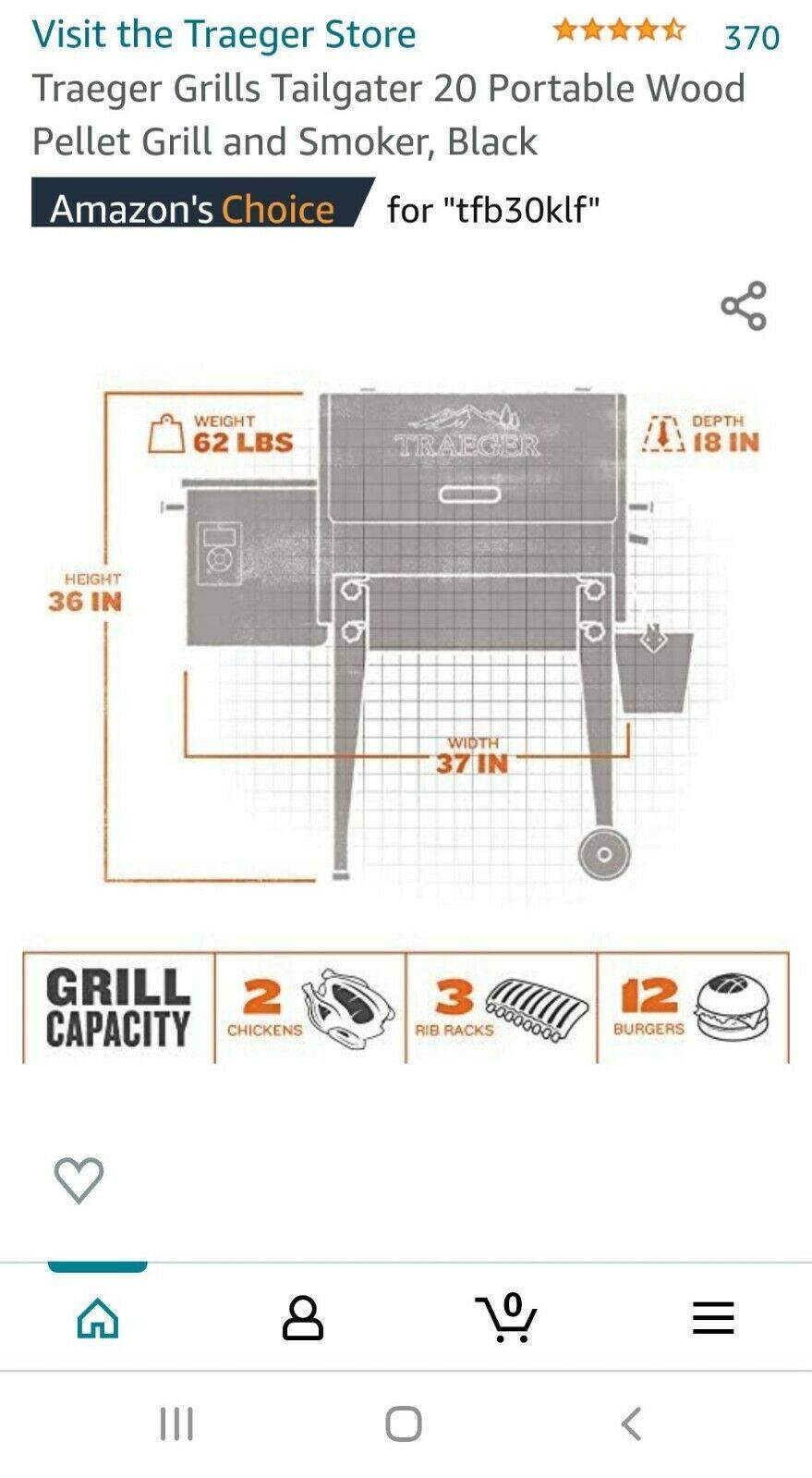 Grills - Tailgater 20 Pellet Grill - Black