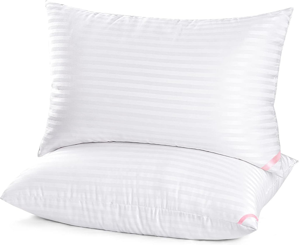EIUE Hotel Collection Bed Pillows for Sleeping 2 Pack Queen Size, Pillows for Side and Back Sleepers,Super Soft Down Alternative Microfiber Filled Pillows,20 x 30 Inches