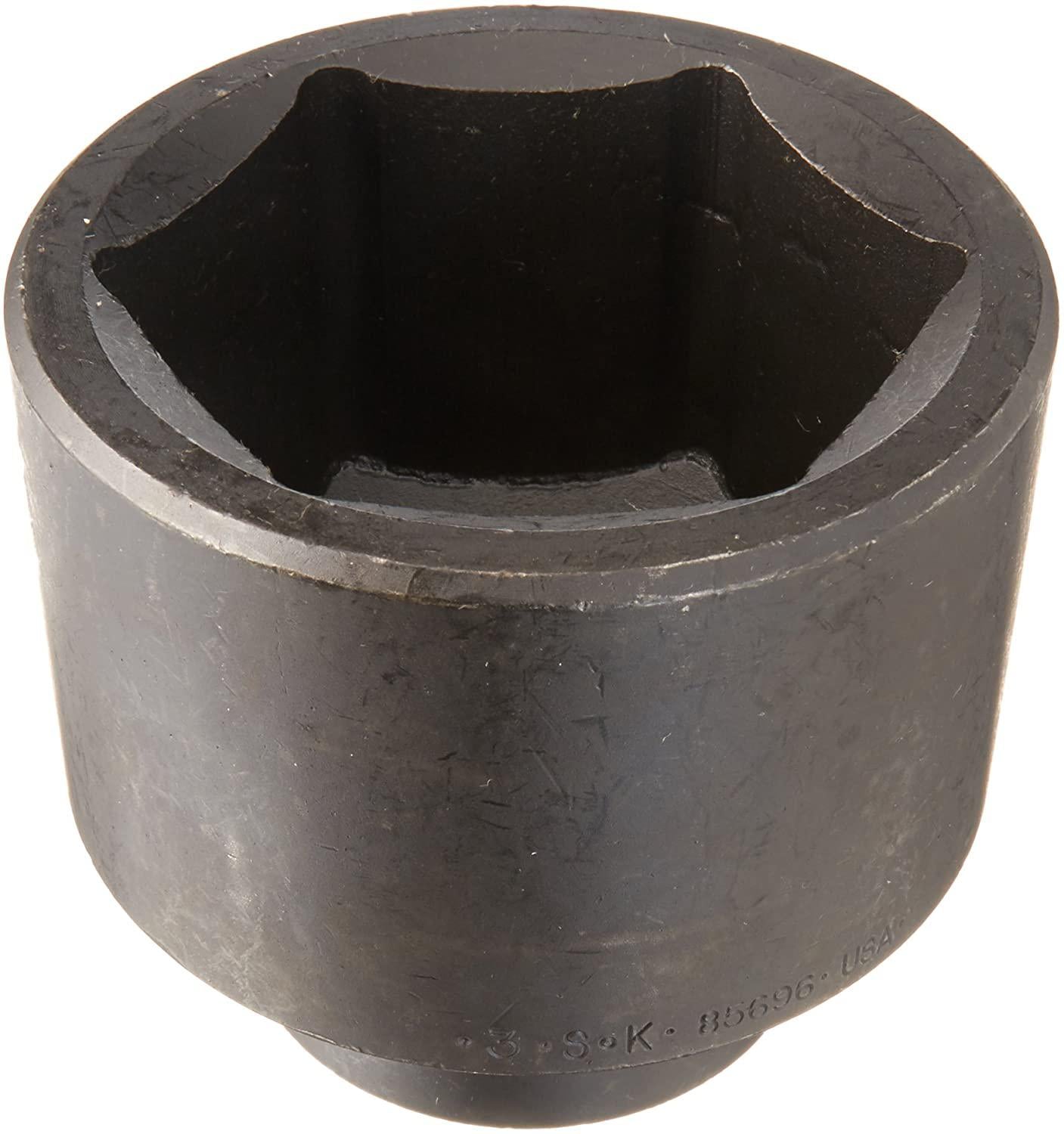 SK Hand Tool 85696 1-Inch Drive Standard Impact Socket, 3-Inch