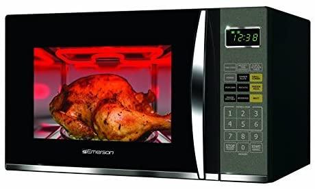 Emerson 1.2 CU. FT. 1100W Griller Microwave Oven with Touch Control,  Steel, MWG9115SB