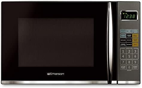 Emerson 1.2 CU. FT. 1100W Griller Microwave Oven with Touch Control,  Steel, MWG9115SB