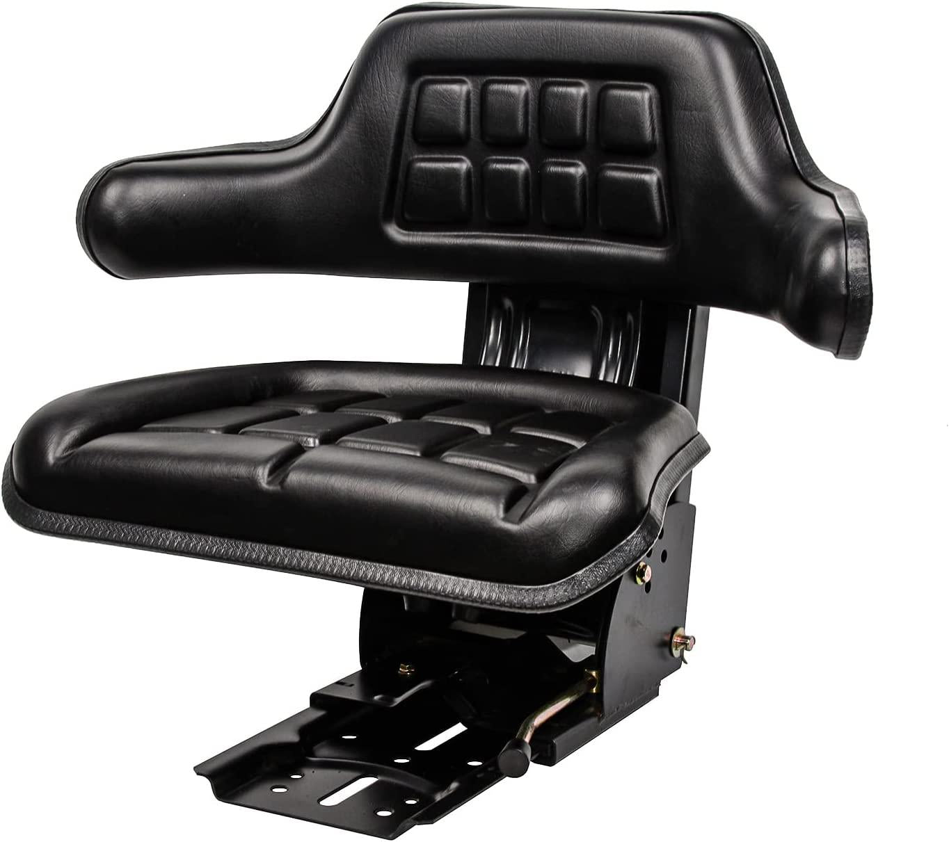 Universal Tractor Suspension Seat Sliding Rails Adjustable,Waffle Style,Fits for John Deere,Ford/Holland,Massey Ferguson,Kubota (Black)