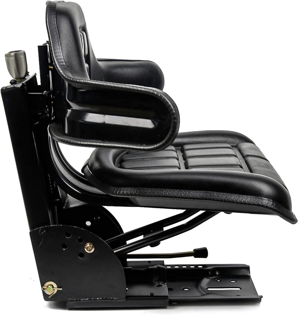 Universal Tractor Suspension Seat Sliding Rails Adjustable,Waffle Style,Fits for John Deere,Ford/Holland,Massey Ferguson,Kubota (Black)