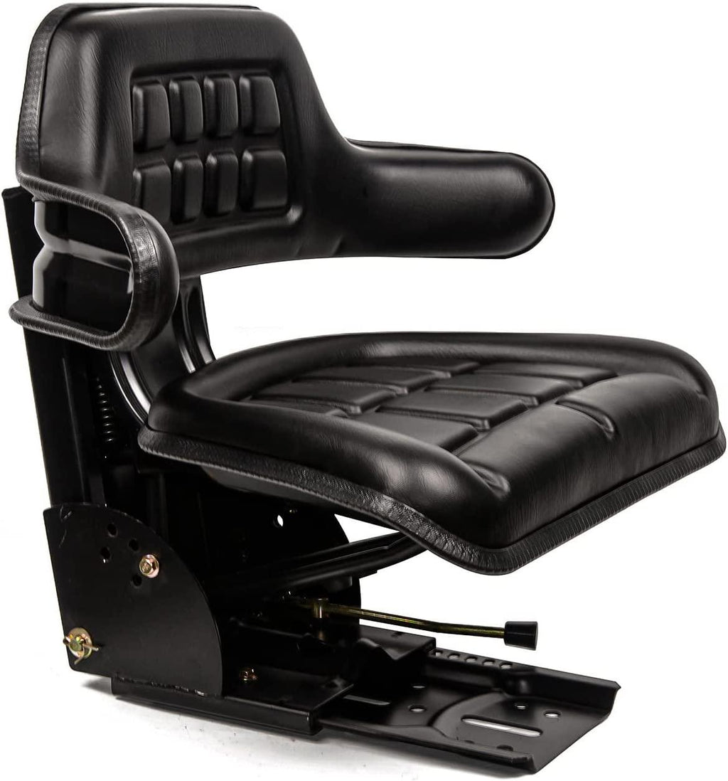 Universal Tractor Suspension Seat Sliding Rails Adjustable,Waffle Style,Fits for John Deere,Ford/Holland,Massey Ferguson,Kubota (Black)
