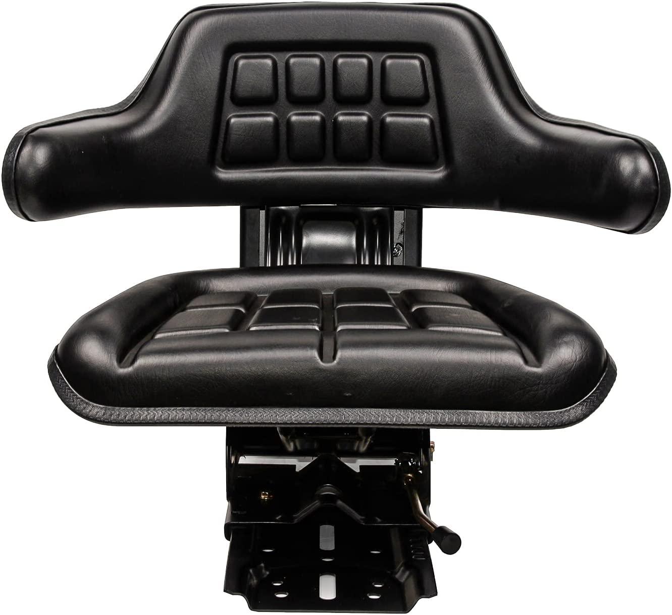 Universal Tractor Suspension Seat Sliding Rails Adjustable,Waffle Style,Fits for John Deere,Ford/Holland,Massey Ferguson,Kubota (Black)
