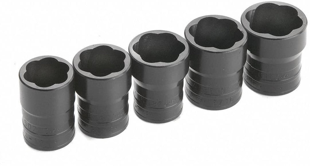 SK Hand Tools 875 Turbosocket Fastener Removal 5pc 1/2 Dr