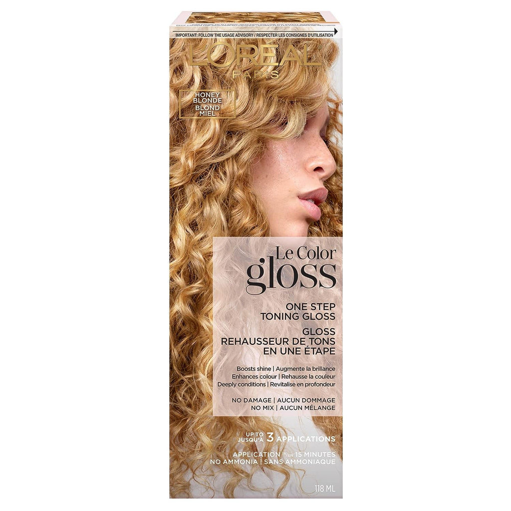 L’Oréal Paris Le Color One Step Toning Hair Gloss, Honey Blonde, 4 Ounce