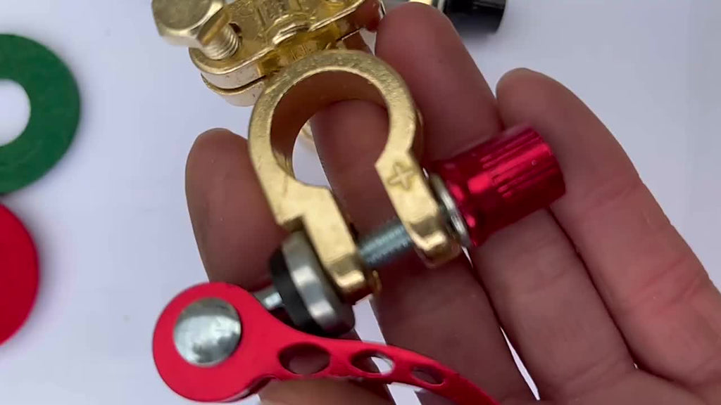 2pcs/set Car Battery Terminal Connector Battery Wire Cable Clamp Terminal Shut-Off Connectors Car