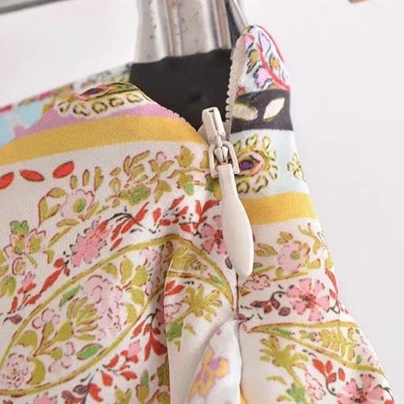 retro knit split summer wrap skirt