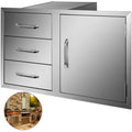 BBQ Door Triple Drawer Combo 38.1"W x 22.6"H Outdoor Kitchen BBQ Grill Storage