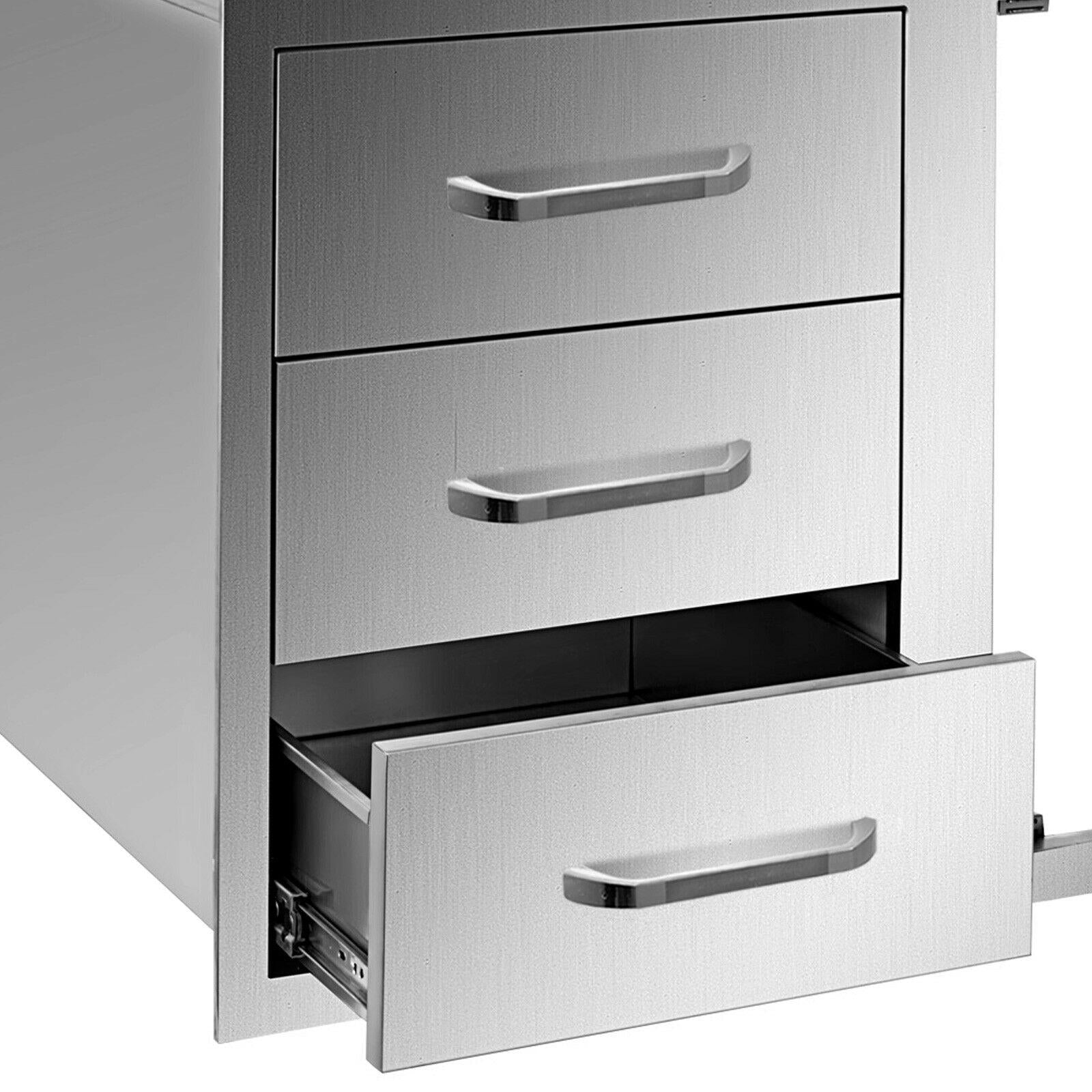 BBQ Door Triple Drawer Combo 38.1"W x 22.6"H Outdoor Kitchen BBQ Grill Storage