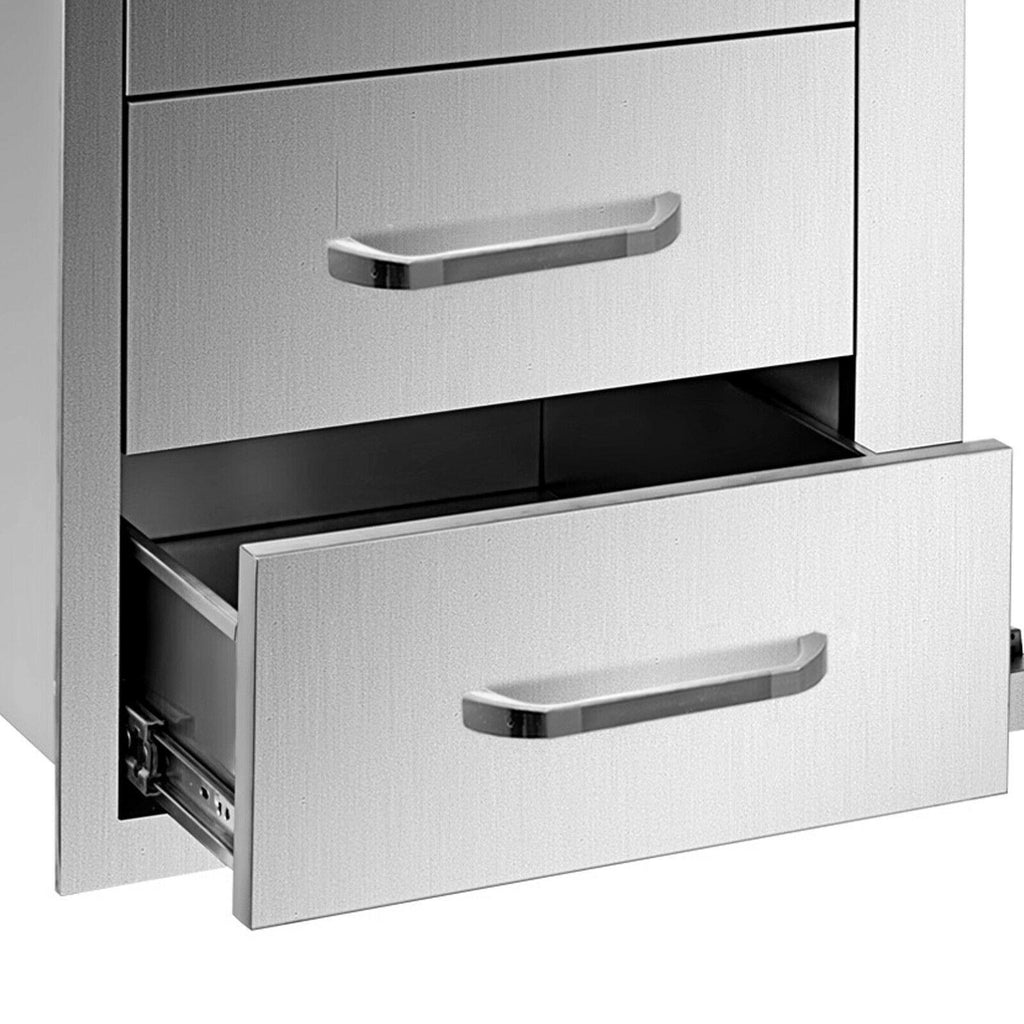 BBQ Door Triple Drawer Combo 38.1"W x 22.6"H Outdoor Kitchen BBQ Grill Storage