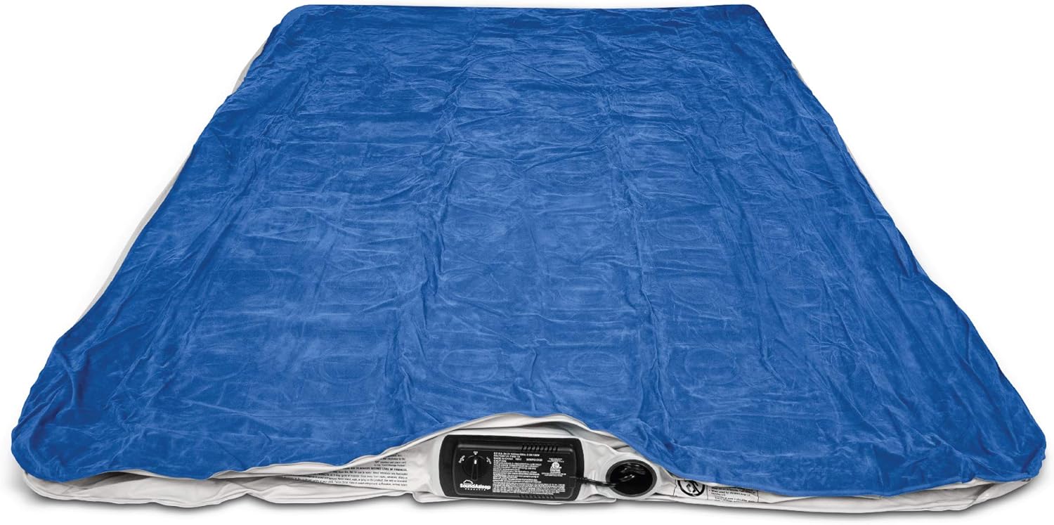 SoundAsleep Dream Series Luxury Air Mattress with ComfortCoil Technology &amp; Built-in High Capacity Pump for Home &amp; Camping- Double Height, Adjustable, Inflatable Blow Up, Portable - Queen Size
