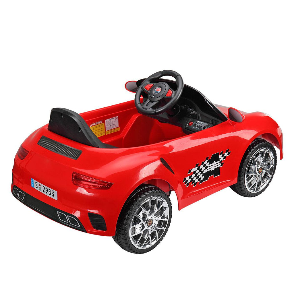 Veryke 6V Electric Sport Car for Kids Boys Girls, Gift Children Ride on Toy Car with Headlights, Remote Control, Music, Red