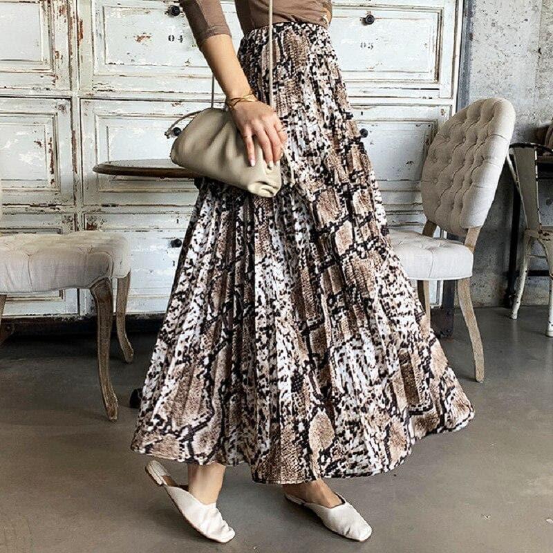 mesh printed skirt