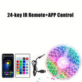 Create A Magical Ambience With 5050 RGB Led Strip Lights - Music Sync Color Changing, Remote Control, Perfect For Home, Garden, Party, And More!