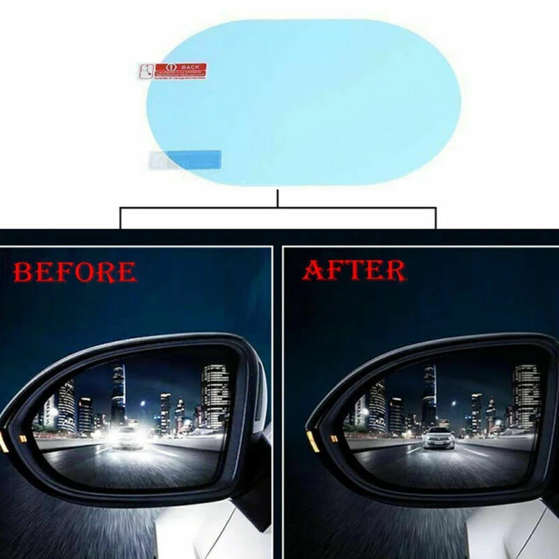 Keep Your Car Rear Lenses Clear &amp; Protected in Rainy Weather with These 2pcs Anti-Rain Clear Film Stickers!