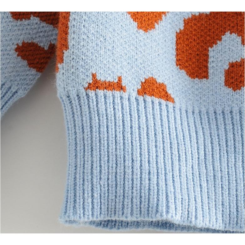 leopard knitted casual sweater