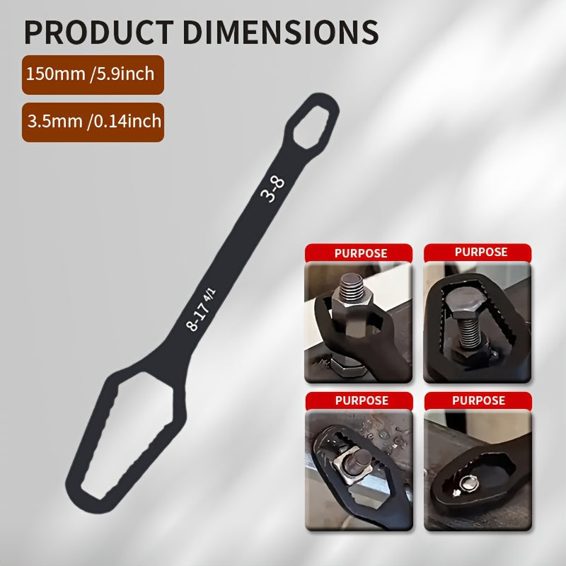Upgrade Your Toolbox With This Universal Double-Head Torx Wrench - Adjustable From 3-17mm!