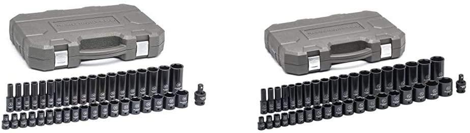 GEARWRENCH 39 Pc. 1/2" Drive 6 Point Standard &amp; Deep Impact Metric Socket Set - 84948N &amp; GEARWRENCH 39 Pc. 1/2" Drive 6 Point Standard &amp; Deep Impact SAE Socket Set - 84947N