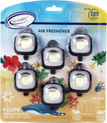 Air Jungles Rest Island Scent Car Air Freshener Clip, 6 Car Freshener Vent Clips, 4ml Each, Long Lasting Air Freshener for Car, Up to 180 Days Car Refresher Odor Eliminator