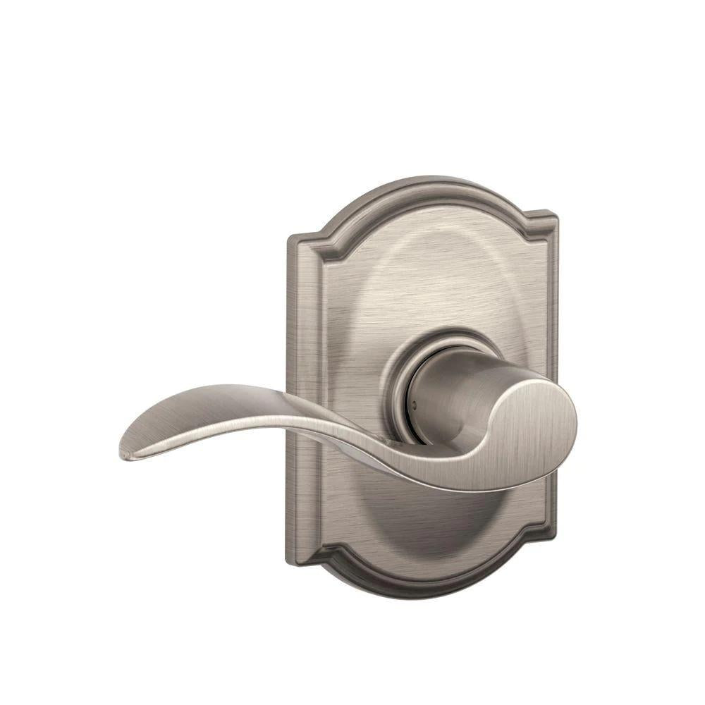 Accent Satin Nickel PassaHall/Closet Door Lever with Camelot Trim