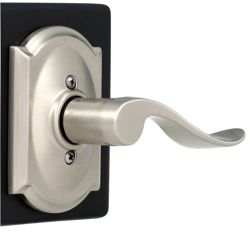 Accent Satin Nickel PassaHall/Closet Door Lever with Camelot Trim