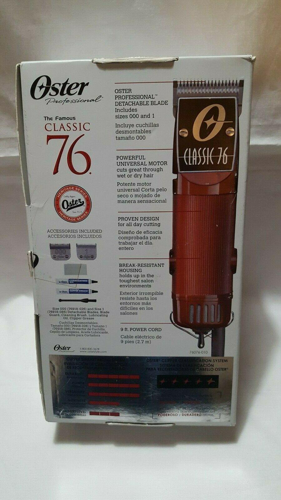 OSTER Professional CLASSIC 76 Hair Clipper 76076-010 Blades 76918-086  76918-026
