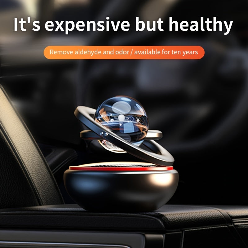 Solar-Powered Car Aromatherapy: Revitalize Your Car's Interior with this Rotating Air Freshener &amp; Purifier!