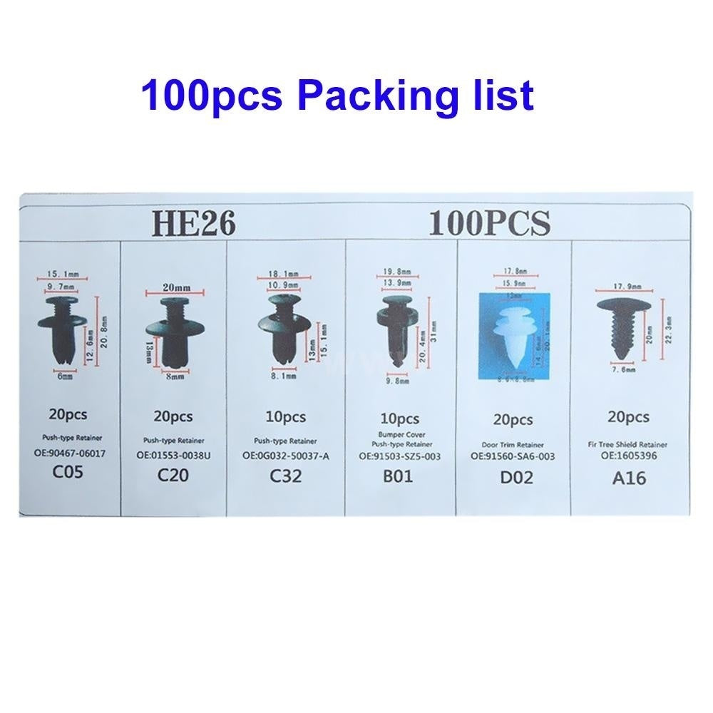 Premium Car Plastic Fastener Clips: Perfect For Auto Bumper, Door Trim, Panel Fender &amp; More!