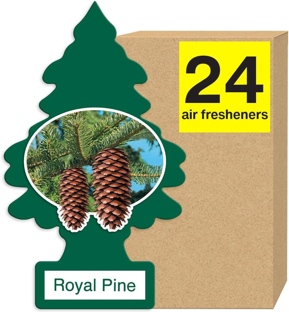 LITTLE TREES Air Fresheners Car Air Freshener. Hanging Tree Provides Long Lasting Scent for Auto or Home. Royal Pine, 24 Air Fresheners
