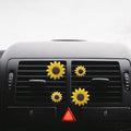 ZOSTLAND Flower Car Air Vent Clip Decoration,Car Air Fresheners, Smiling Face Car Vent Clip，Personalized Automotive Interior Decoration Accessories,Car Decor Gift for women,men (4pcs Sunflower)