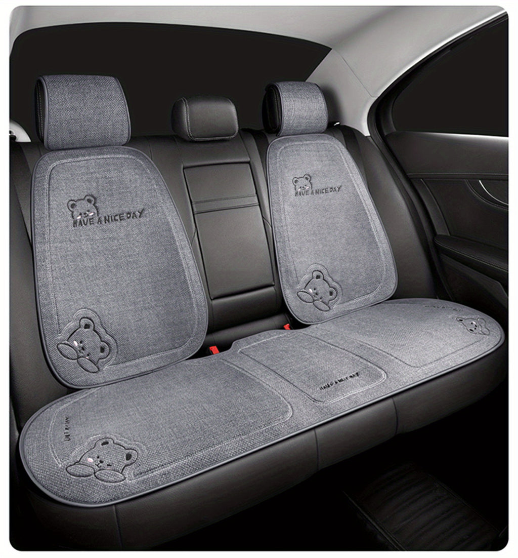Car seat cartoon cute four seasons pad car butt pad simple car pad car seat pad back row non-slip breathable seat cover  car accessories