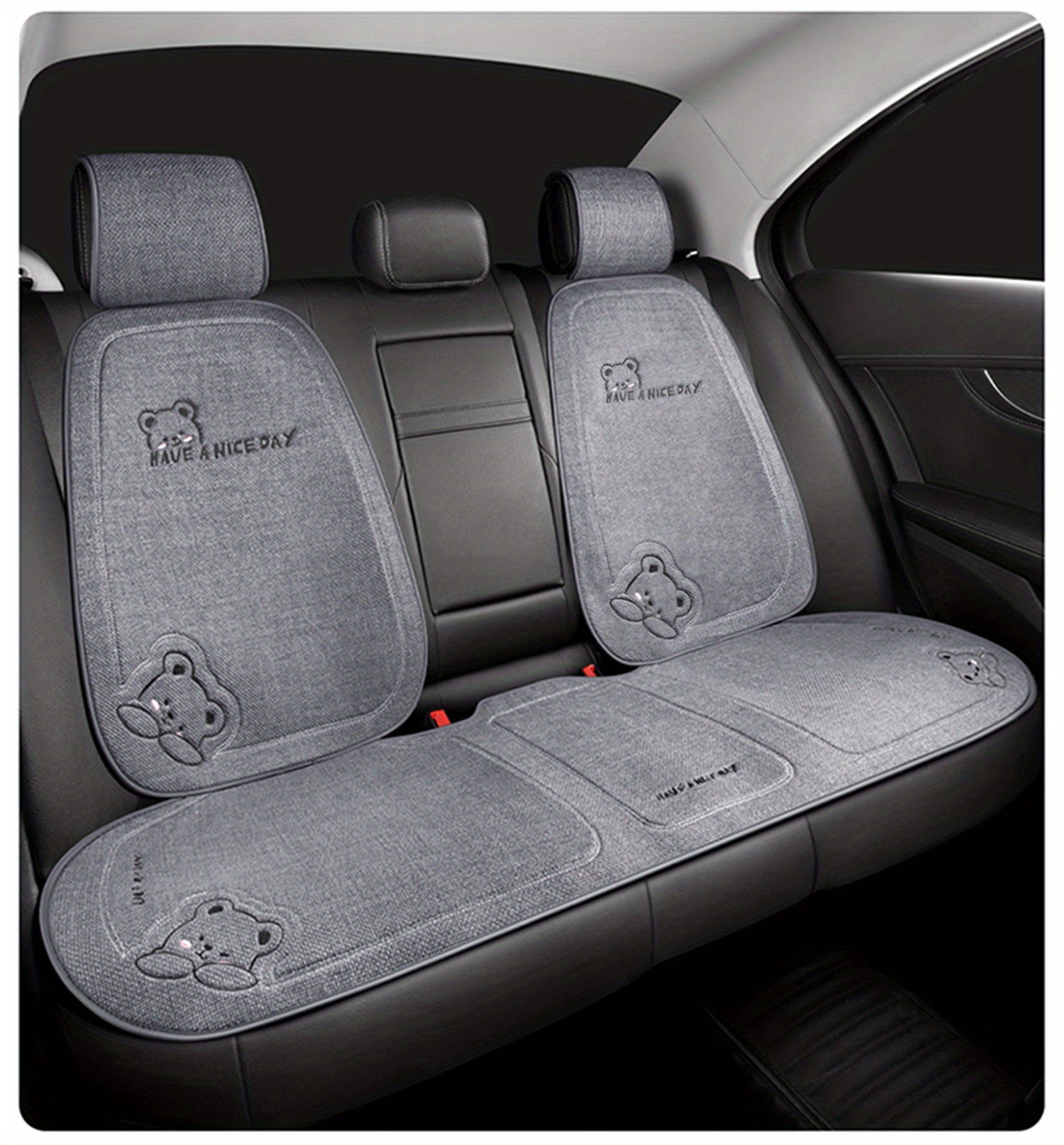 Car seat cartoon cute four seasons pad car butt pad simple car pad car seat pad back row non-slip breathable seat cover  car accessories