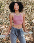 Cardinal Ribbed Racerback Brami - Vintage Mauve