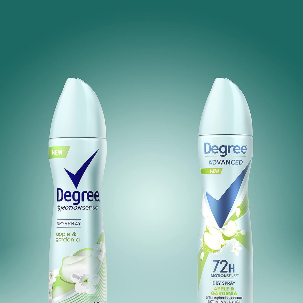 Degree Antiperspirant Spray Deodorant for Women Apple &amp; Gardenia 72-Hour Protection, 3.8 Ounce (Pack of 3)