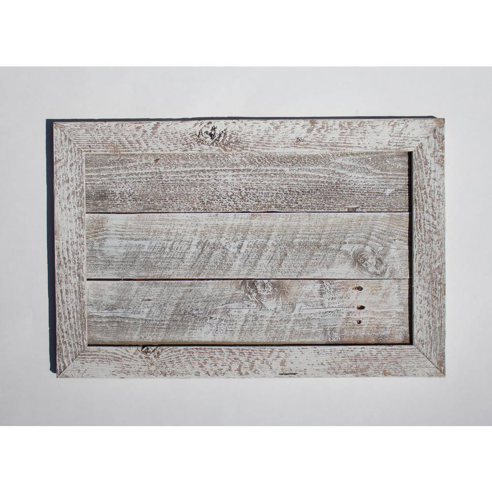 Farmhouse 27 in. W x 14.5 in. H, 37 in. Dia, White Wash Decorative Christmas Tree Box Collar