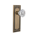 Mission Plate 2-3/8 in. Backset Antique Brass PassaHall/Closet Crystal Glass Door Knob