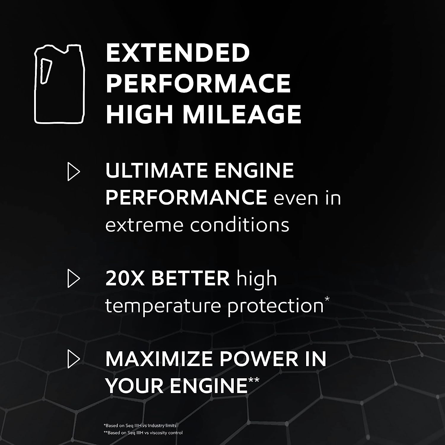 Mobil 1-123837 Extended Performance High Mileage 0W-20; 5QT, Gray