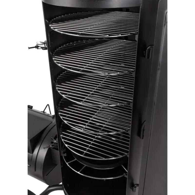 Signature Heavy-Duty Vertical Offset Charcoal Smoker and Grill in Black New