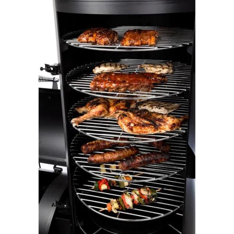Signature Heavy-Duty Vertical Offset Charcoal Smoker and Grill in Black New