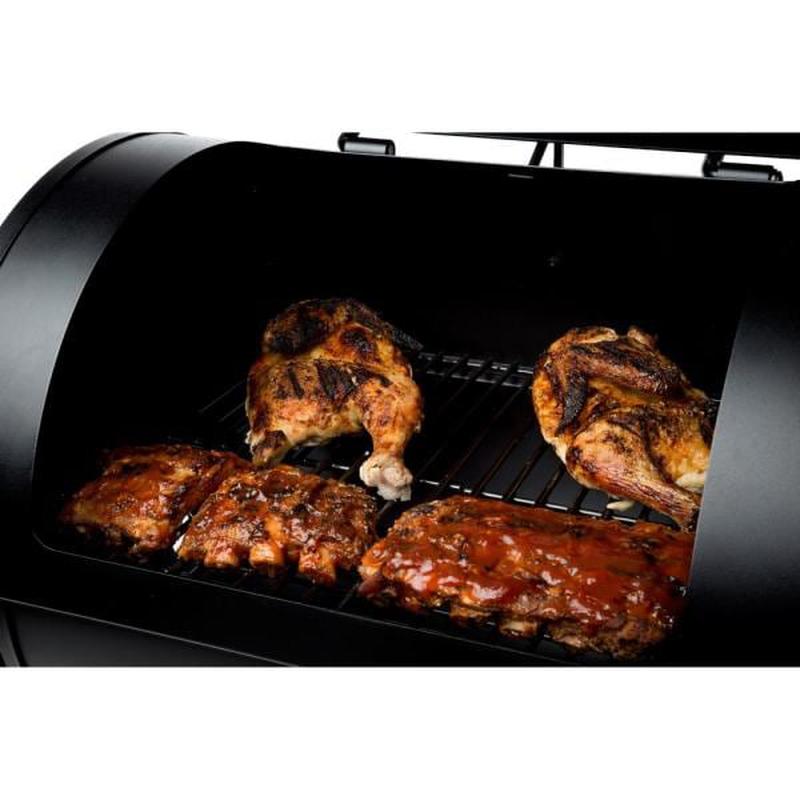 Signature Heavy-Duty Vertical Offset Charcoal Smoker and Grill in Black New