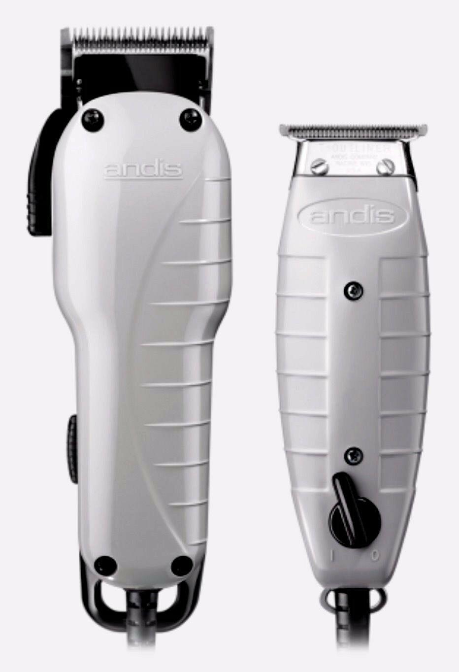 ANDIS BARBER COMBO   T OUTLINER TRIMMER SILVER UPC, 040102663253 MADE IN USA