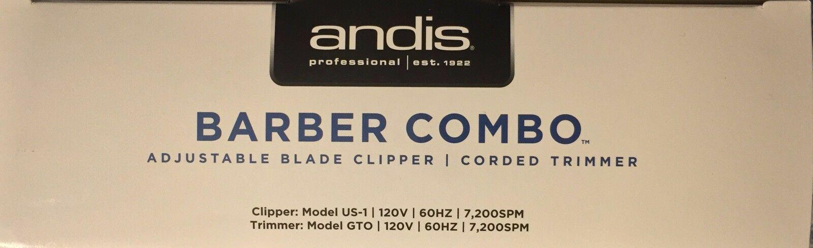 ANDIS BARBER COMBO   T OUTLINER TRIMMER SILVER UPC, 040102663253 MADE IN USA