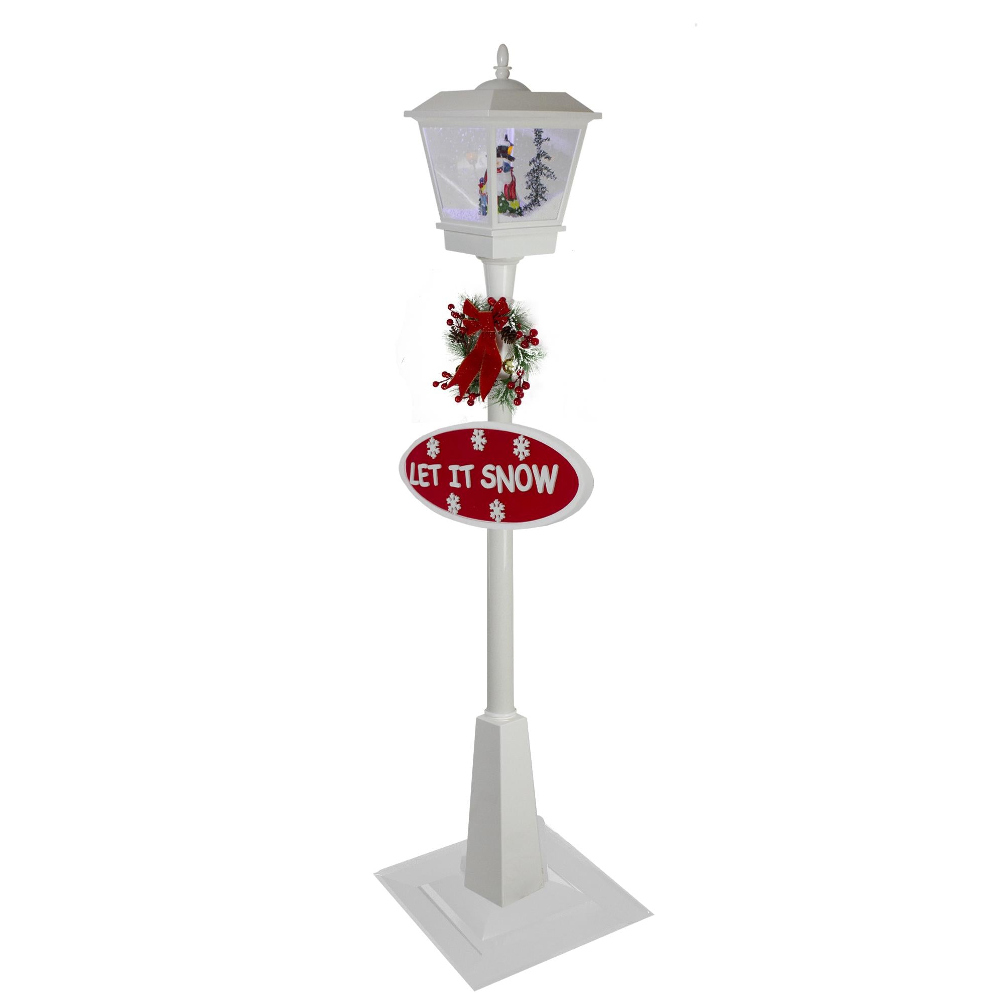 Northlight Lighted Musical Snowman Vertical Christmas Street Lamp
